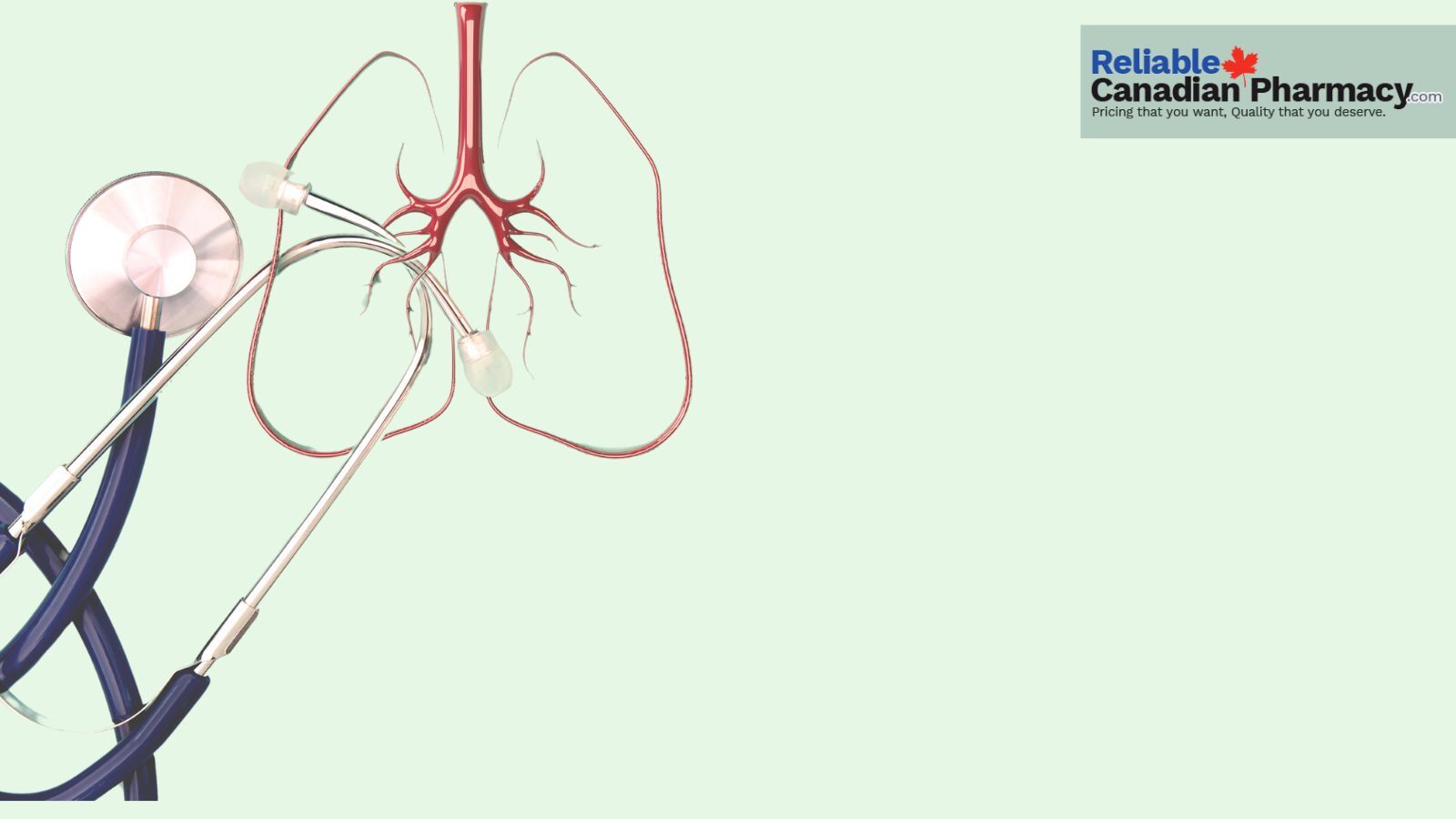 A stethoscope along with the image of lungs