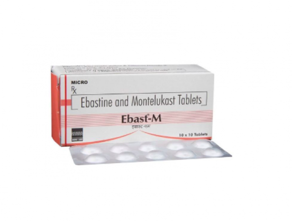 Ebastine 10mg + Montelukast 10mg Pill