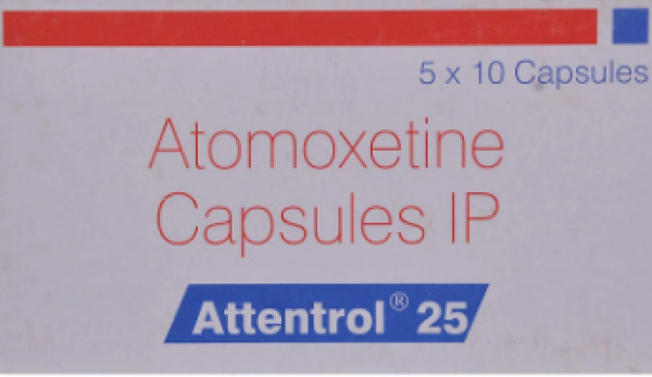 A box of Atomoxetine 25mg Generic Pills