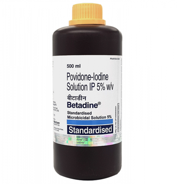 Betadine 5 Percent Solution (500ml Bottle) - (BRAND)