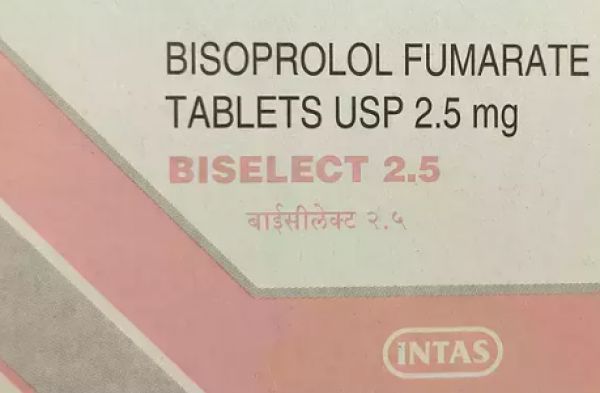 Box of generic Bisoprolol (2.5mg) Pill