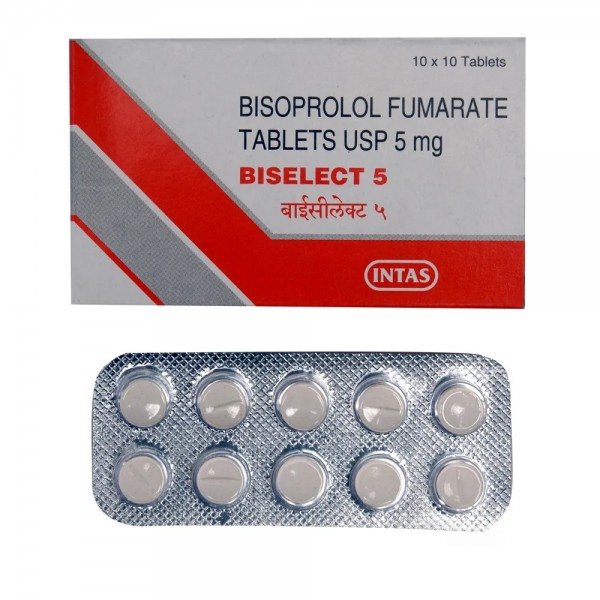 A Box and strip of Zebeta Generic 5mg Pill - Bisoprolol