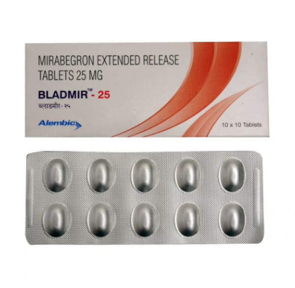 Box of generic Mirabegron (25mg) Tablet