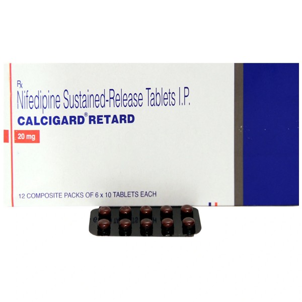 A box and a blister of Procardia Generic 20 mg Pill - Nifedipine