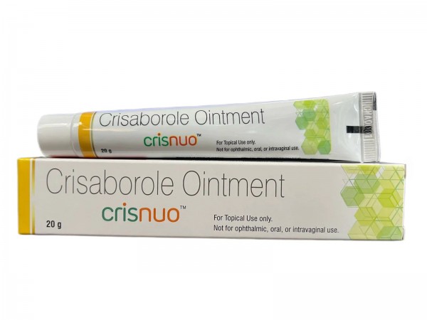 A pack and tube of Crisaborole (2% w/w) Generic Ointment