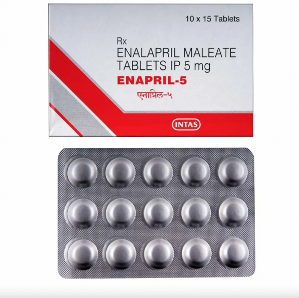 A box of Enalapril 5mg Pills