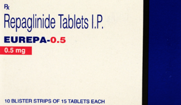 Box and blister of generic Repaglinide 0.5 mg Tablets