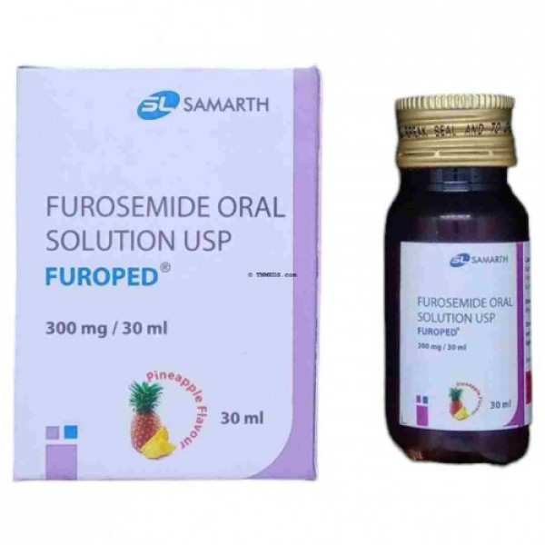 A box and a bottle of generic Furosemide (10 mg/ml) Oral Solution