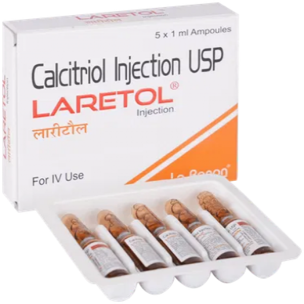 A pack of Calcitriol (1mcg/ml) generic Injection