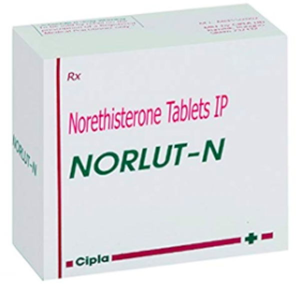 A pack of Norethisterone (5 mg) Generic Tablet