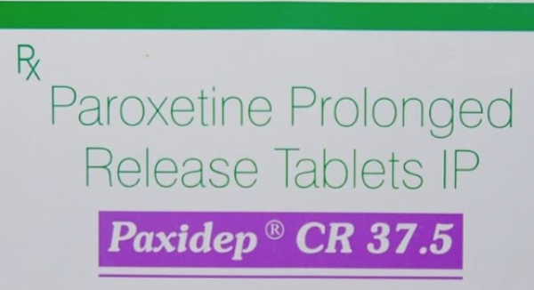 Box and blister strips of generic Paroxetine Hydrochloride 37.5mg tablets