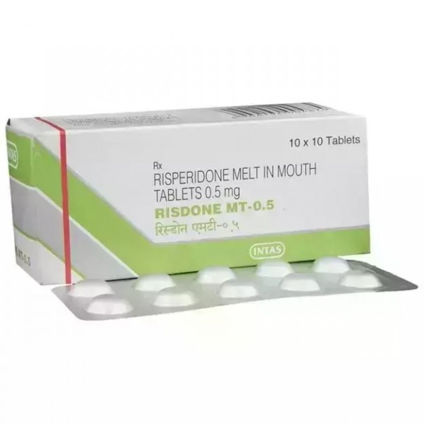 A pack of Generic Risperidone (0.5mg) Tablet