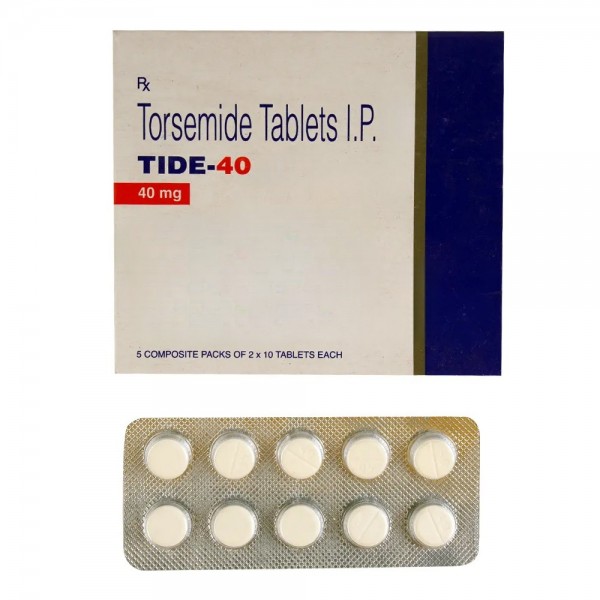 A box of generic Torsemide 40 mg Tablet