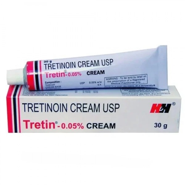 Tube and box of generic TRETINOIN 0.05 Percent Cream