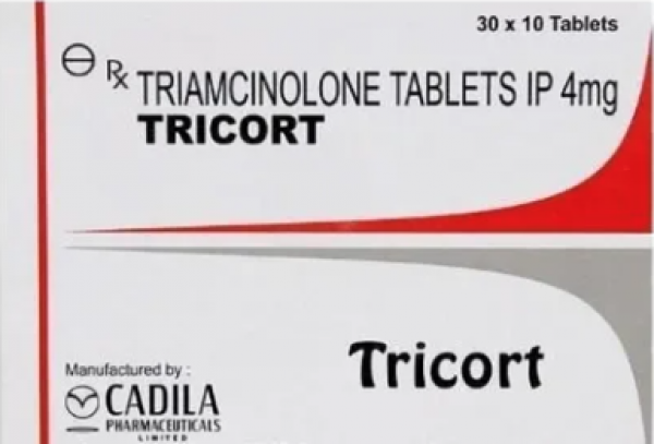 Box pack and blister strips of Aristocort Generic 4 mg Pill -  Triamcinolone