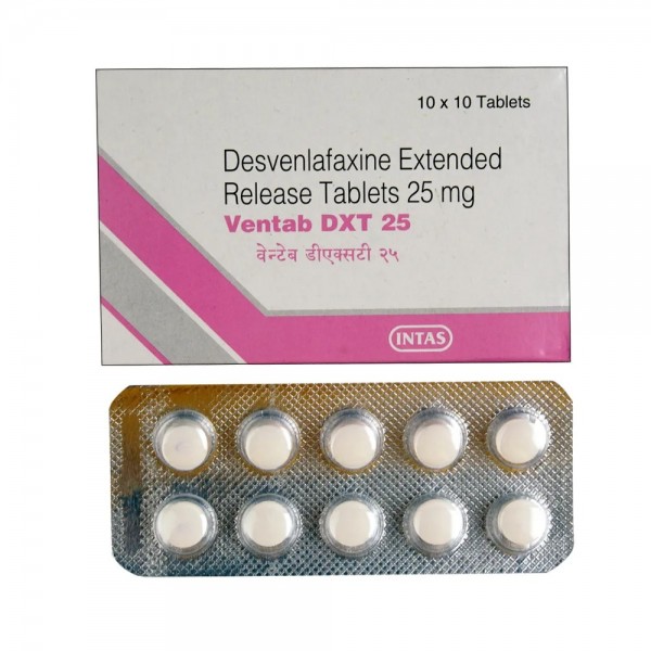 Box and strip of Desvenlafaxine 25mg Generic Tablets