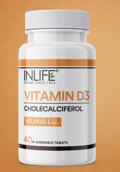 Bottle of 40 Vitamin D3 Tablets