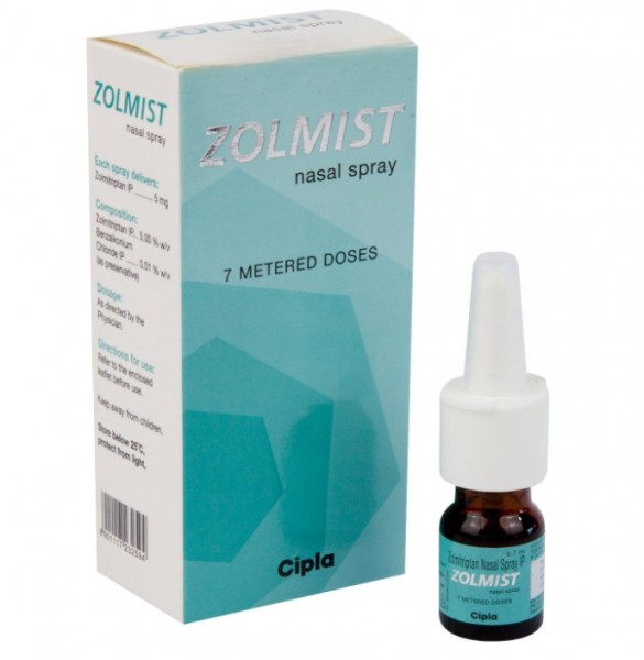 Zomig Generic 5 mg Nasal Spray 7 MDI in a Bottle